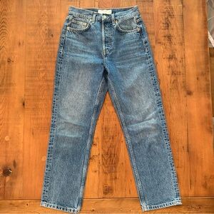 Topshop Editor Straight Leg Jeans | Medium Wash | Size 25 / 2